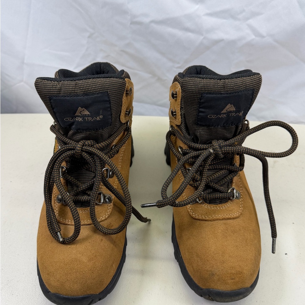 Ozark Trail Greta Tan Hiking Leather Waterproof Boots Brown Women's Size 8